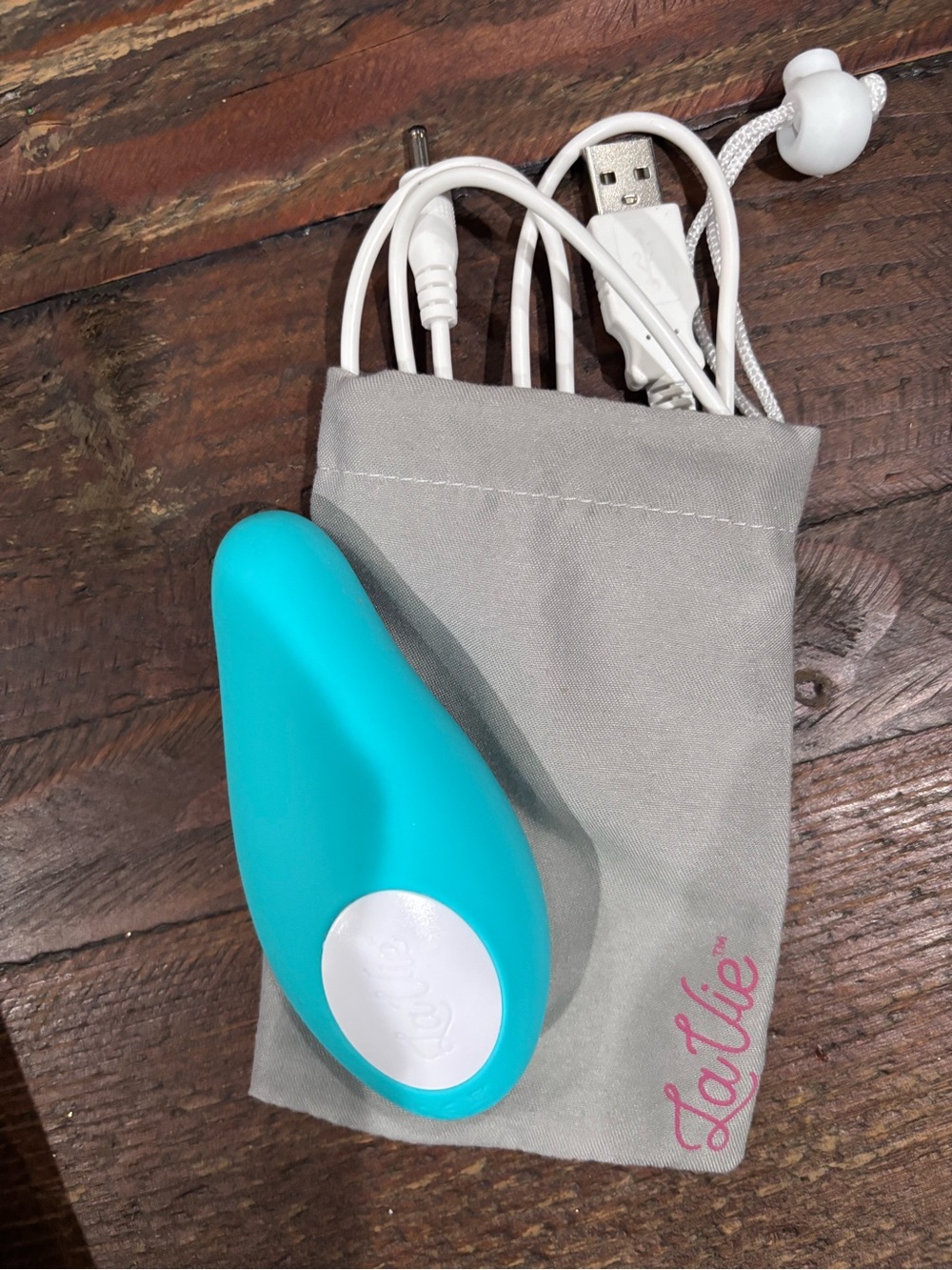 LaVie Original Lactation Massager + Pouch + Charging Cable in Teal